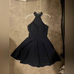 navy Sherri hill short prom dress size 2